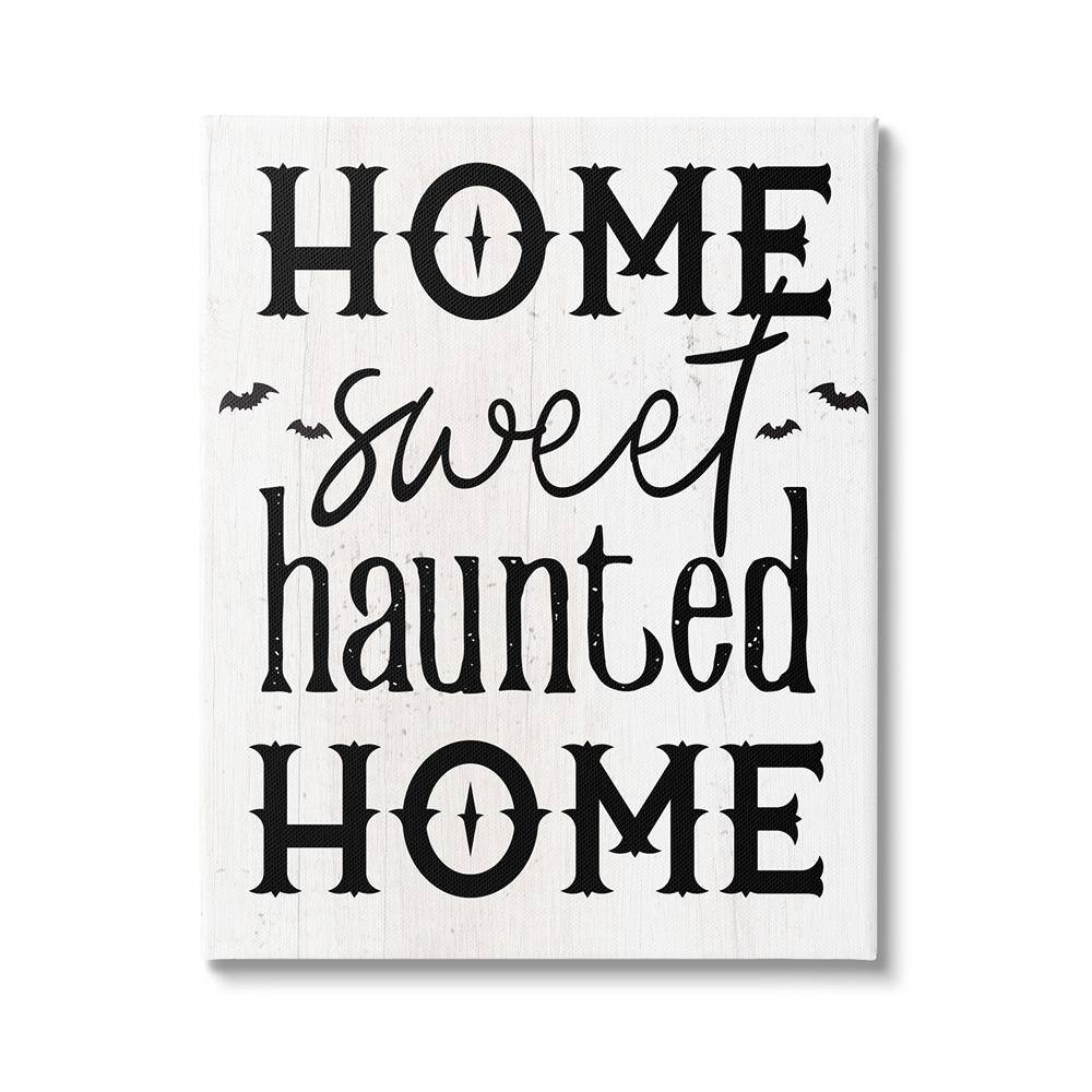 Haunted Home Phrase byLil' Rue 1 Piece Unframed Graphic Print Typography Poster Art Print 30 in. x 24 in. price history on PriceWatchPro