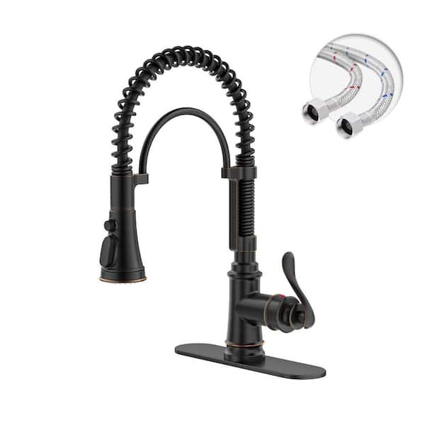 Single-Handle Pull-Down Sprayer Kitchen Faucet with Power Clean and Reflex in Spot Resist Oil Rubbed Bronze