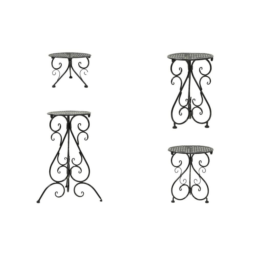 4-Pack Heavy Duty Rustproof Iron Plant Stand, Indoor-Outdoor, Multiple Plant Holder (14.5 in. W x 22.5 in. H) price history on PriceWatchPro