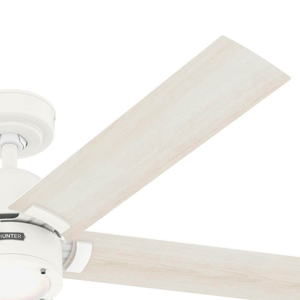 Erling 52" White Wood Ceiling Fan with Light and Remote