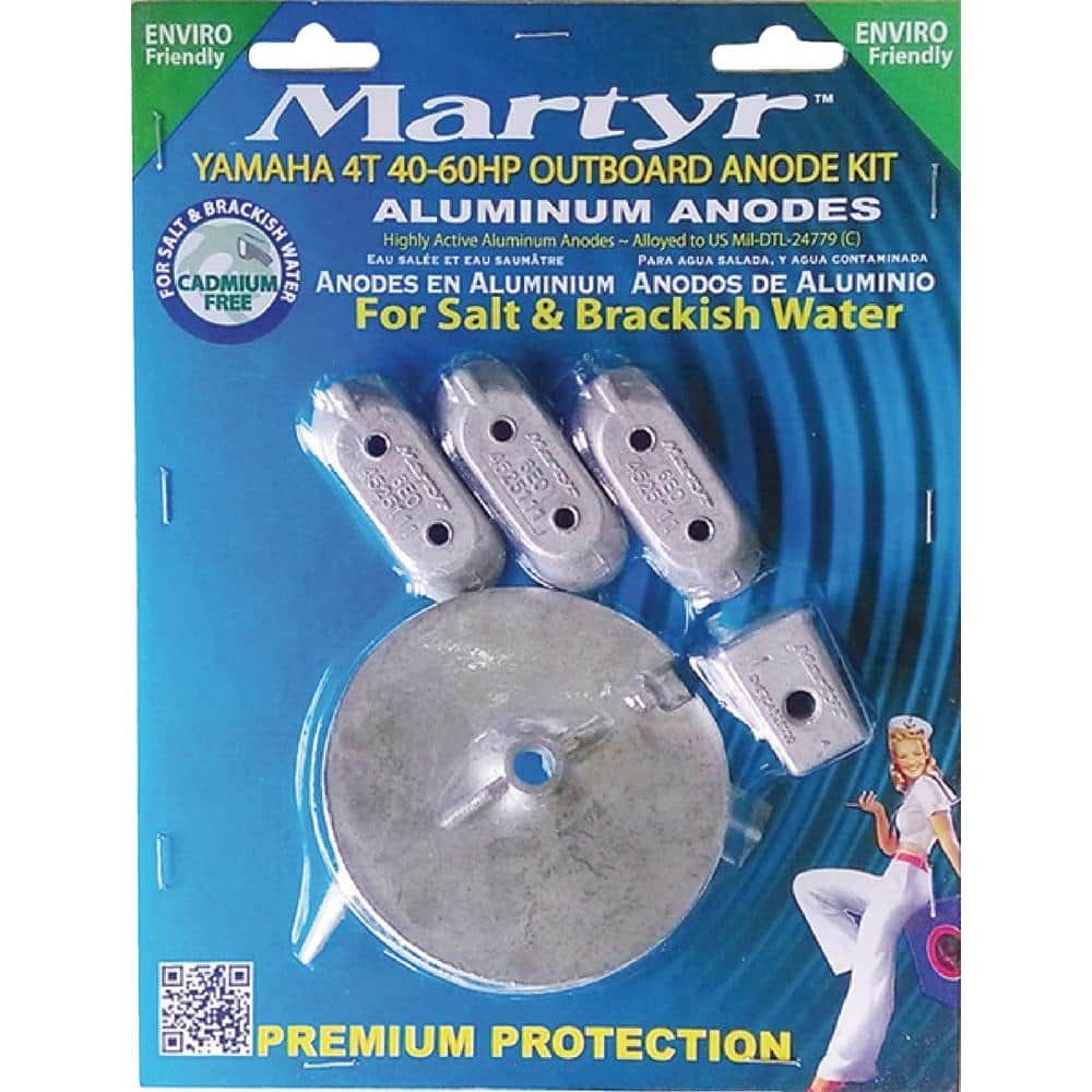 Anode Kit For Yamaha 40-60 HP Outboards, Zinc