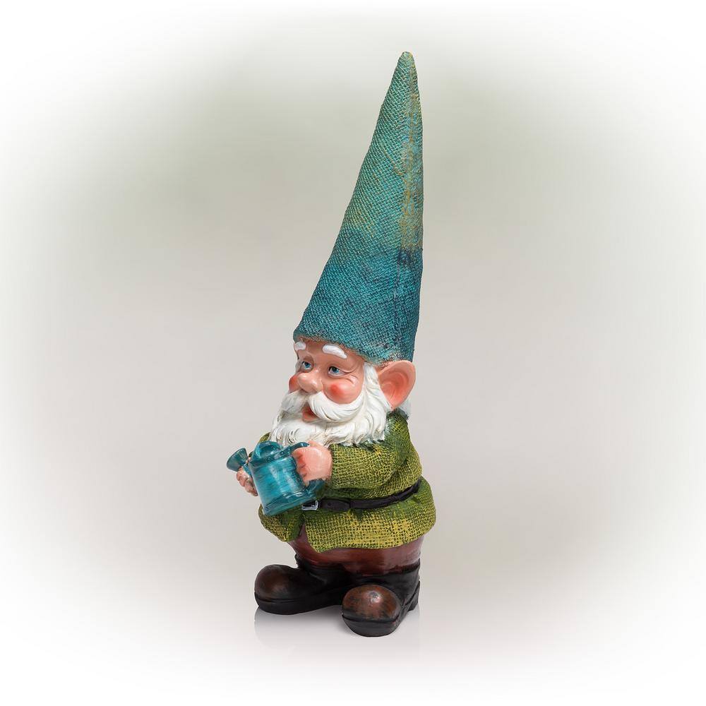 15" Multicolor Polyresin Garden Gnome with Watering Can