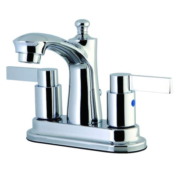 Kingston Brass 4 in. Centerset Double Handle Bathroom Faucet in Polished Chrome