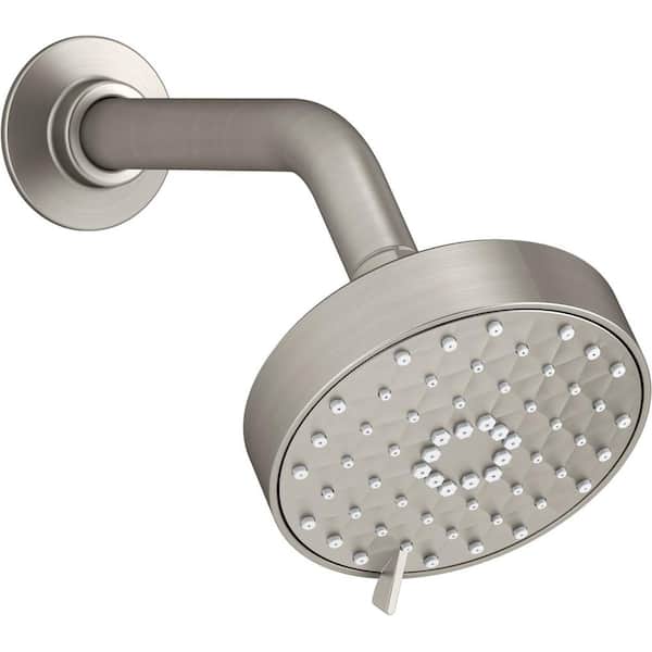 KOHLER Awaken 3-Spray 4.3 in. Single Wall Mount Fixed Shower Head in Vibrant Brushed Nickel