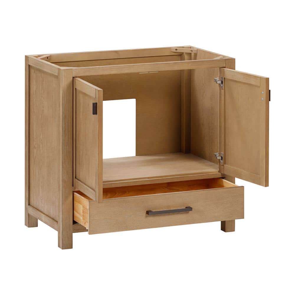 Modero 37" Brushed Oak Vanity with Cala White Stone Top