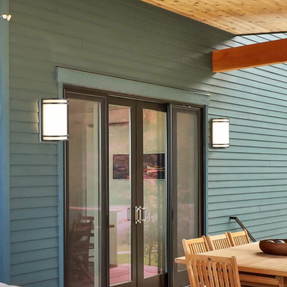 Oil-Rubbed Bronze LED Wall Sconce with Acrylic Shade