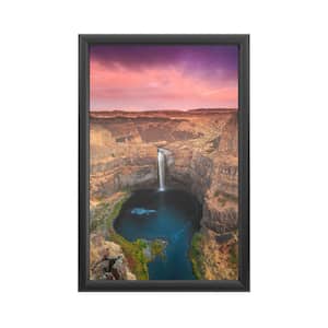 "Palouse Falls" by Shawn/Corinne Severn Framed with LED Light Landscape Wall Art 24 in. x 16 in.