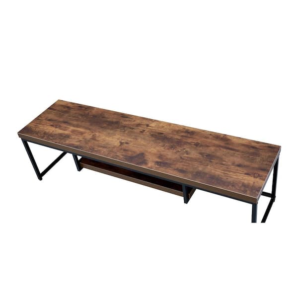 Acme Furniture Bob 59 in. Weathered Oak and Black Wood TV