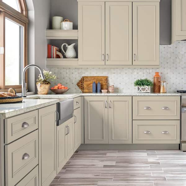 1 gal. #BWC-26 Stucco Tan Satin Enamel Interior/Exterior Cabinet, Door & Trim Paint