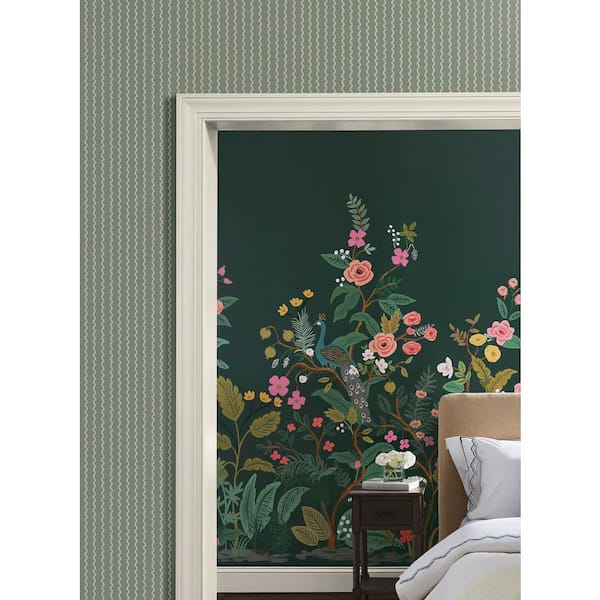 Rickrack Moss Green Matte Non-Pasted Wallpaper