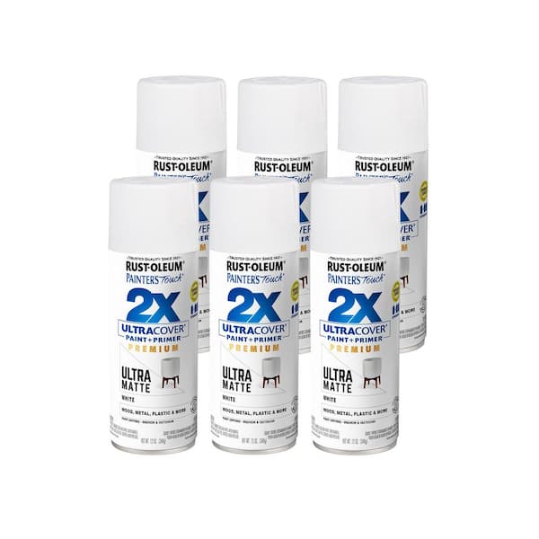 12 oz. Matte White Ultra Cover General Purpose Spray Paint (Case of 6)