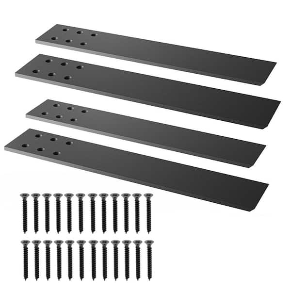 Numhew 14 in. Countertop Support Brackets with Screws for Granite, Wall Mounted Support for DIY Open Shelving (4-Pack)