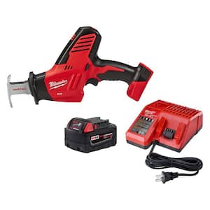 M18 18V Lithium-Ion Cordless Hackzall Reciprocating Saw with M18 Starter Kit One 5.0Ah Battery and Charger