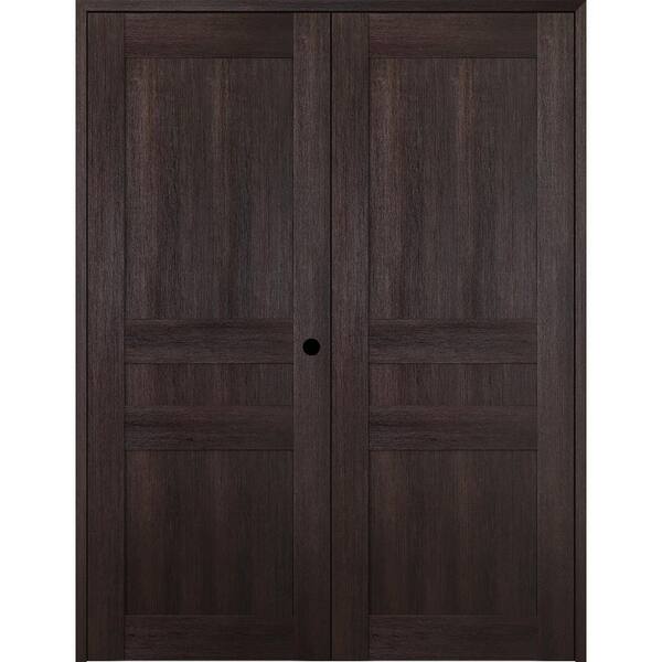 Belldinni 72 in. x 80 in. Left Hand Active Veralinga Oak Wood Composite Double Prehung Interior Door
