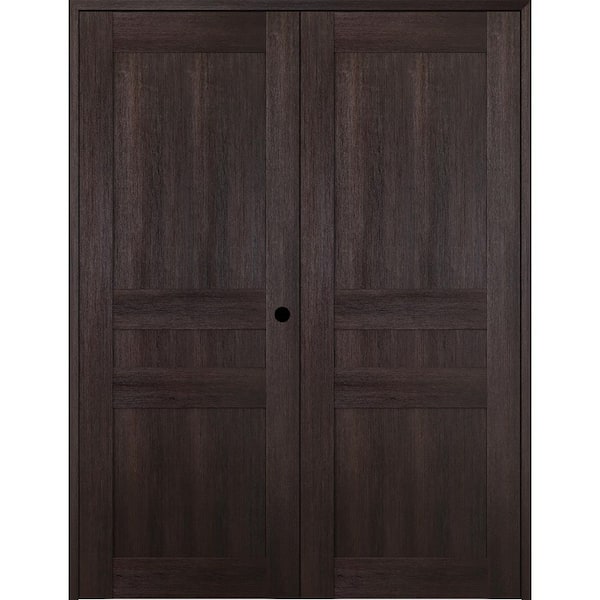 Belldinni 64 in. x 80 in. Left Hand Active Veralinga Oak Wood Composite Double Prehung Interior Door
