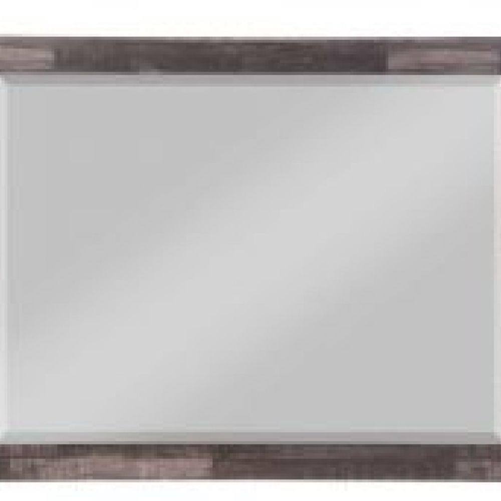 48 Inch Rustic Brown Beveled Wood Landscape Mirror
