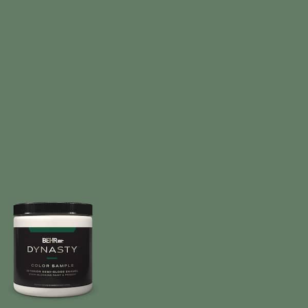 BEHR DYNASTY 8 oz. #S410-6 Greener Pastures One-Coat Hide Semi-Gloss Enamel Stain-Blocking Interior/Exterior Paint & Primer Sample