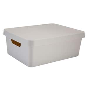 Honey Can Do Canvas Dinnerware Storage Box Medium 8 12 H x 12 W x 12 D  BrownNatural - Office Depot
