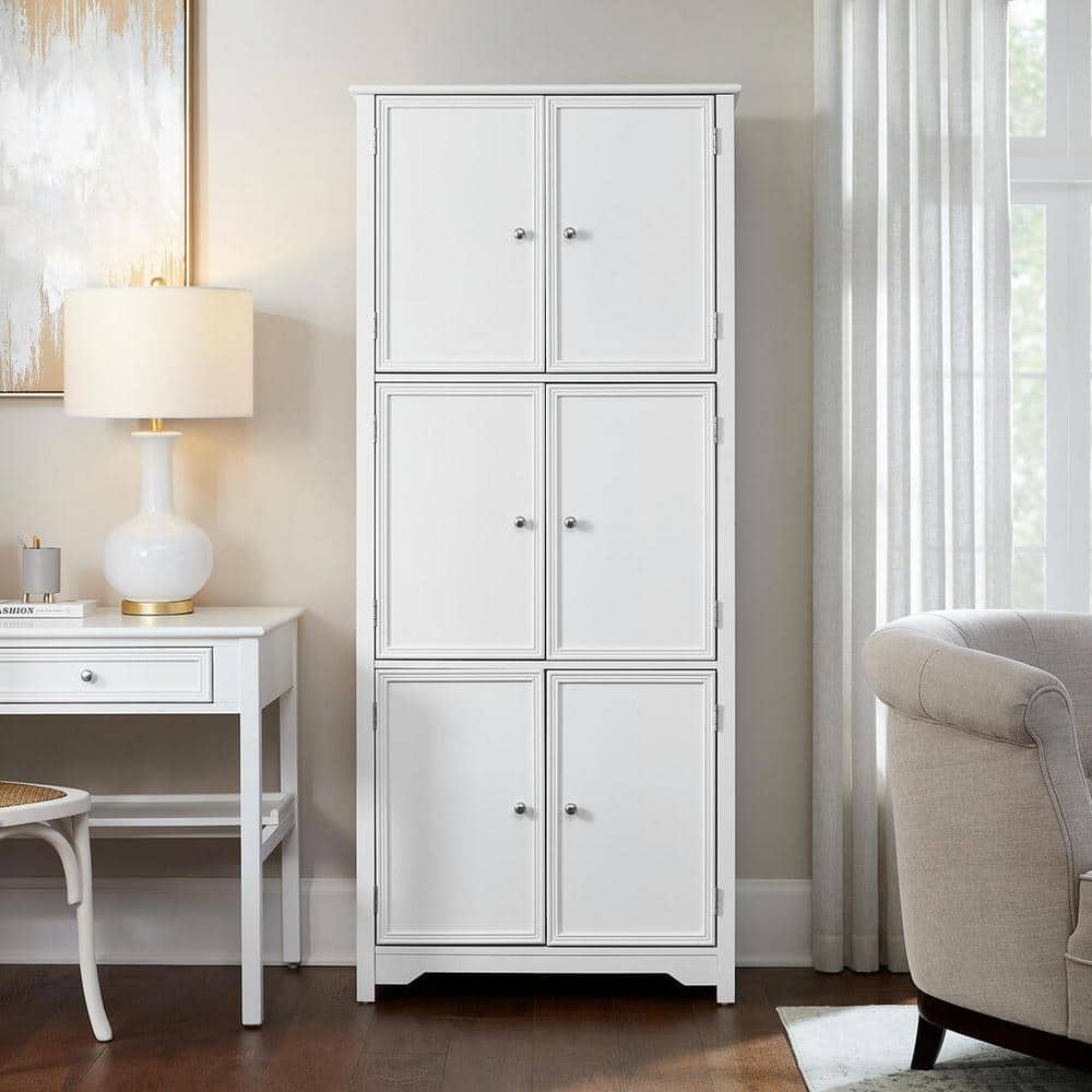 Home Decorators Collection Bradstone White 6 Door Storage Cabinet Js