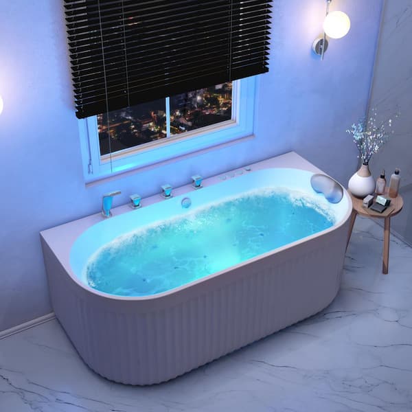 ANZZI Stone Belle 67 in. x 32 in. Flatbottom Freestanding