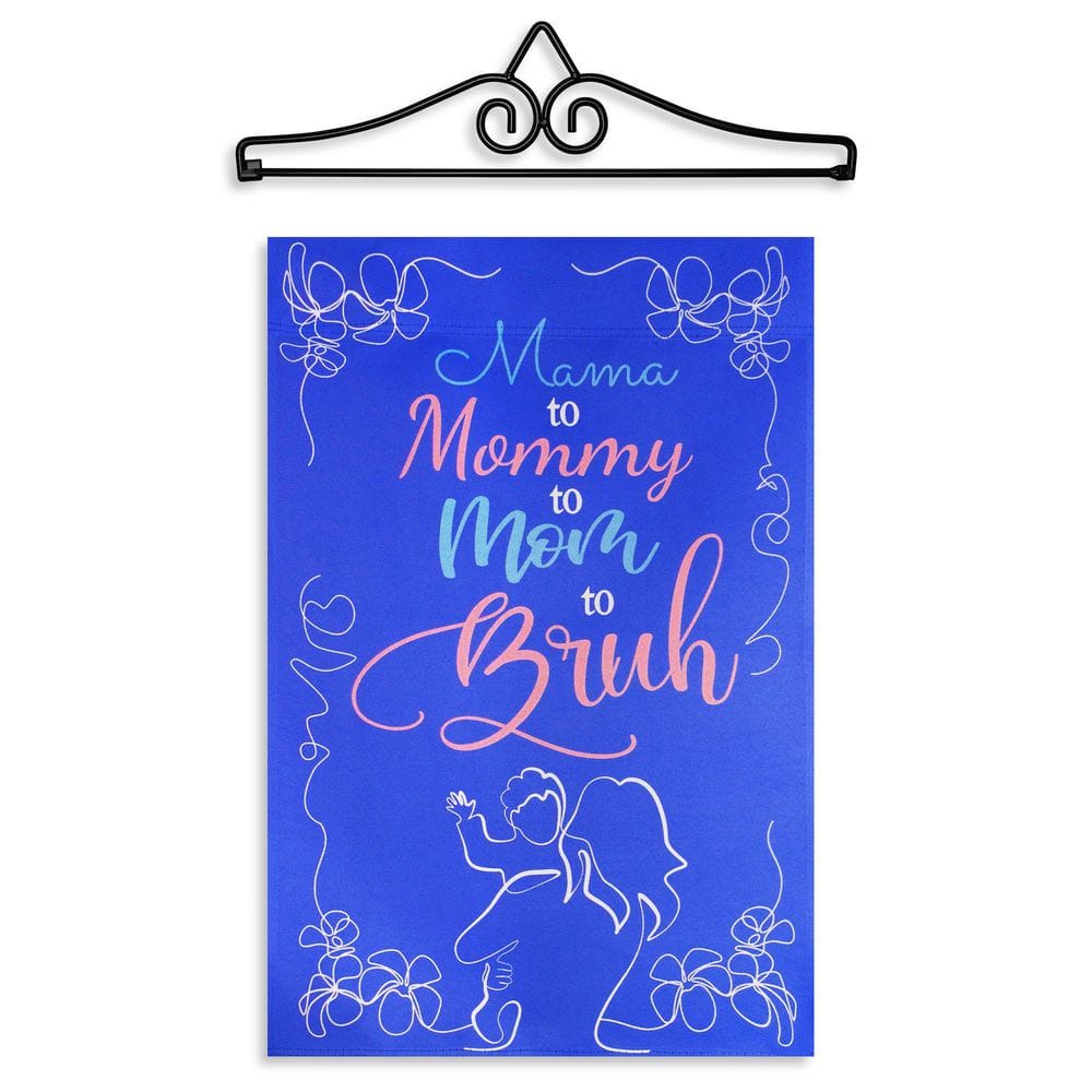 1 ft. x 1.5 ft. Polyester Mama to Mommy to Mom to Bruh 2-Sided Garden Flag with 1.2 ft. Black Iron Hanger price history on PriceWatchPro