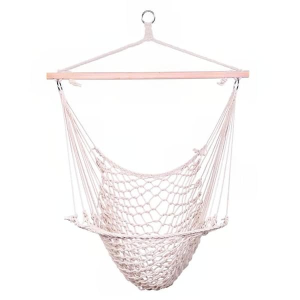 Free shipping 2-Piece Indoor Outdoor Garden Cotton Hanging Rope Air/Sky Chair Swing Beige Hammocks YJ