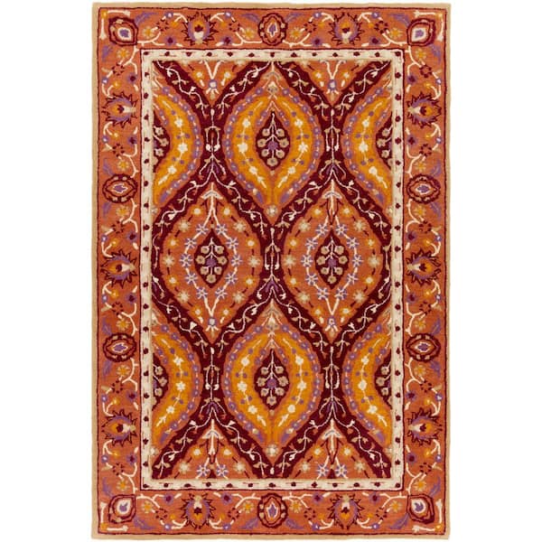 Artistic Weavers Mauritius Burgundy 4 ft. x 6 ft. Indoor Area Rug