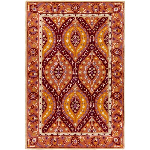 Artistic Weavers Mauritius Burgundy 5 ft. x 8 ft. Indoor Area Rug