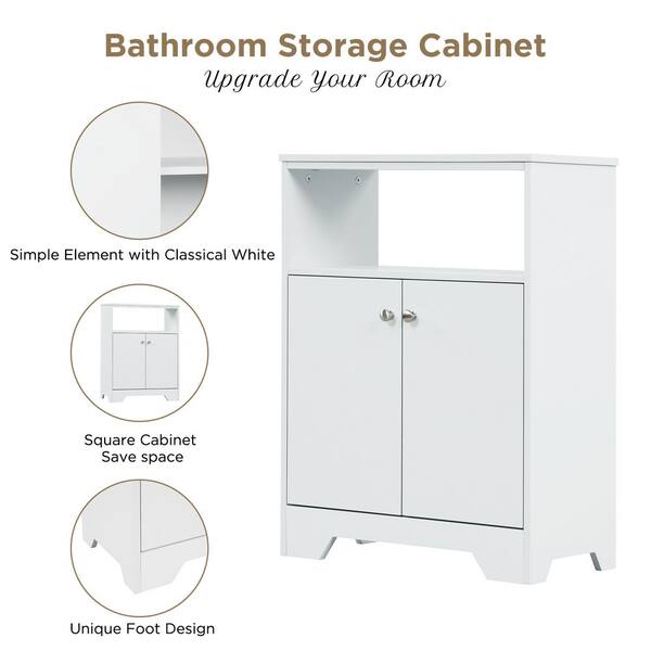 Taholi 11 8 In W X 23 6 D 31 7 H White Mdf Freestanding Floor Bathroom Linen Cabinet With Adjustable Shelves Dj Wf283639aak - Bathroom Linen Cabinet Sizes Taholi 11 8 In W X 23 6 D 31 7 H White Mdf Freestanding Floor Bathroom Linen Cabinet With Adjustable Shelves Dj Wf283639aak - Bathroom Linen Cabinet Sizes