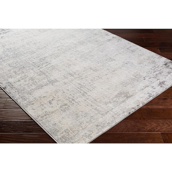 Hathor Charcoal 3 ft. x 10 ft. Modern Abstract Polypropylene Runner Area Rug