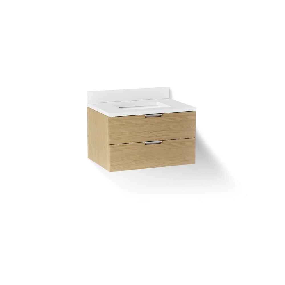 Maxstow 30 in. Single SinkLight Oak Bath Vanity with White Quartz Top price history on PriceWatchPro