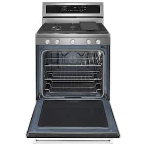 5.8 cu. ft. Gas Range with Self-Cleaning Oven in Stainless Steel