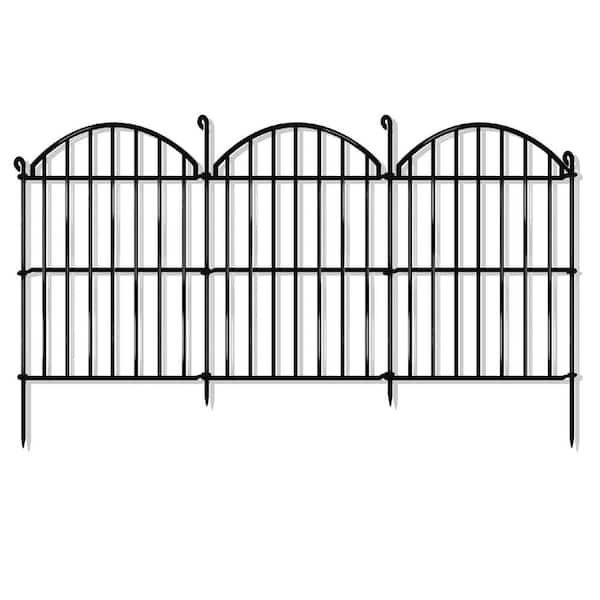 23 in. Metal Garden Fence, 32-Panels, Rustproof Animal Barrier for Yard and Patio