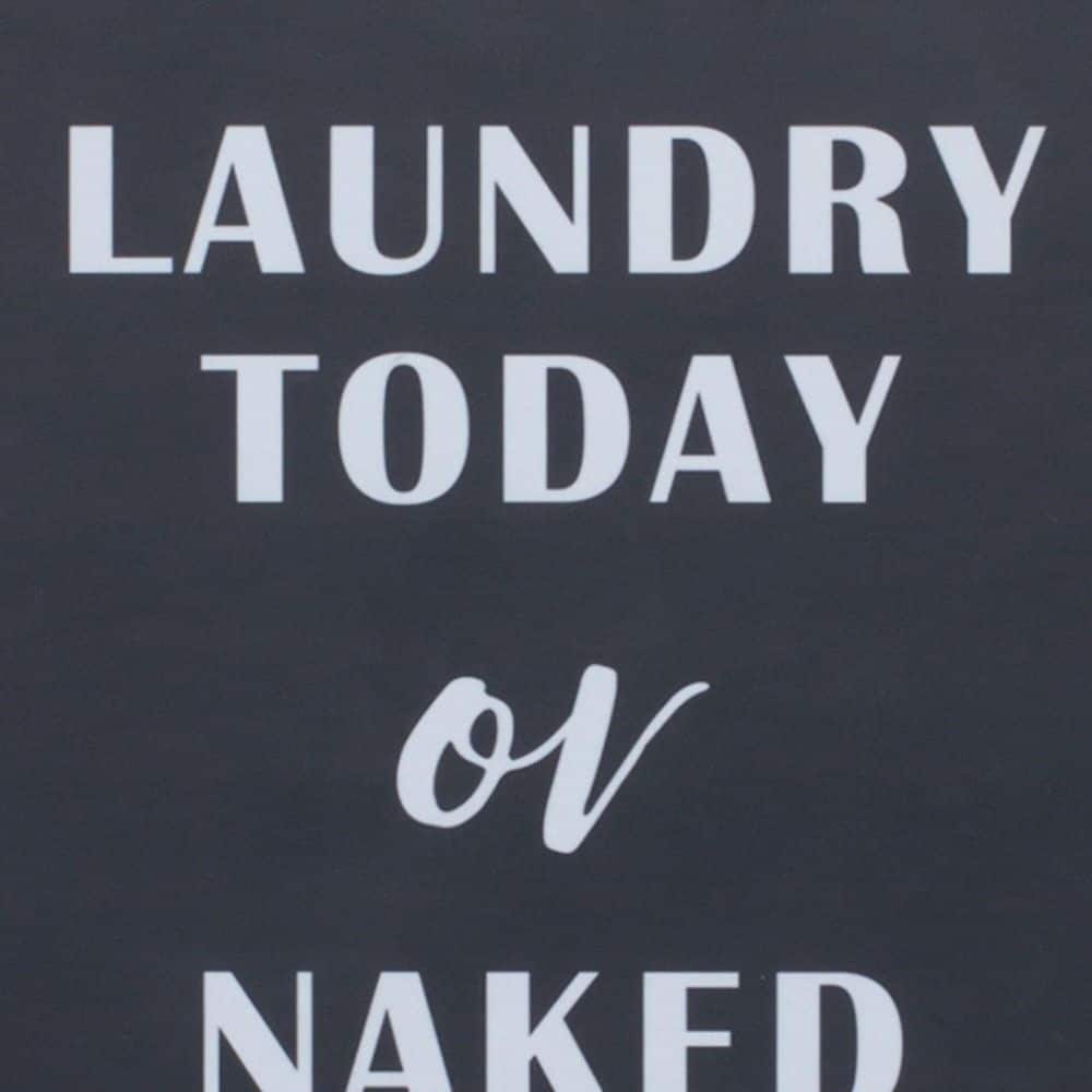 Rustic Fir Wood Laundry Sign with Black and White Text