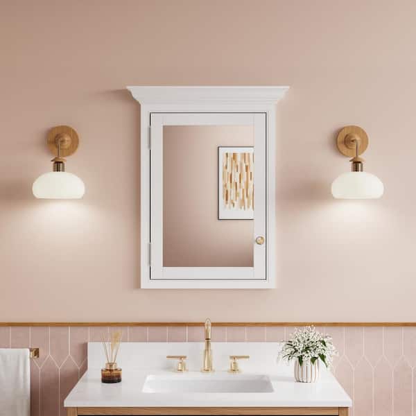 Jacuzzi 30-in x 26-in Rectangle Surface/Recessed Mirrored Medicine Cabinet