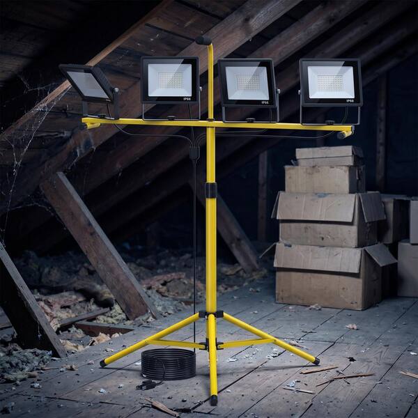 BeamBox 28000 Lumens 4-Head LED Work Light, 110V Plug-In