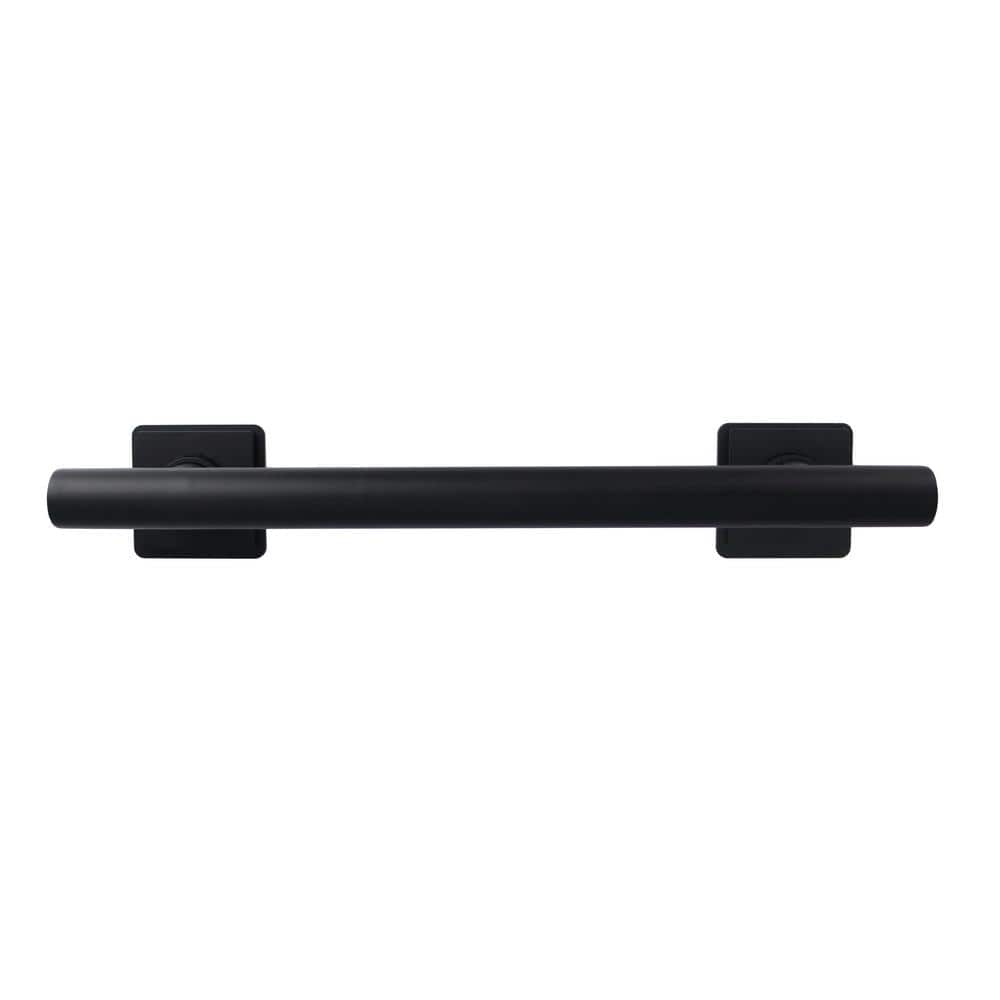 12-inch Matte Black Stainless Steel Wall Mounted Grab Bar