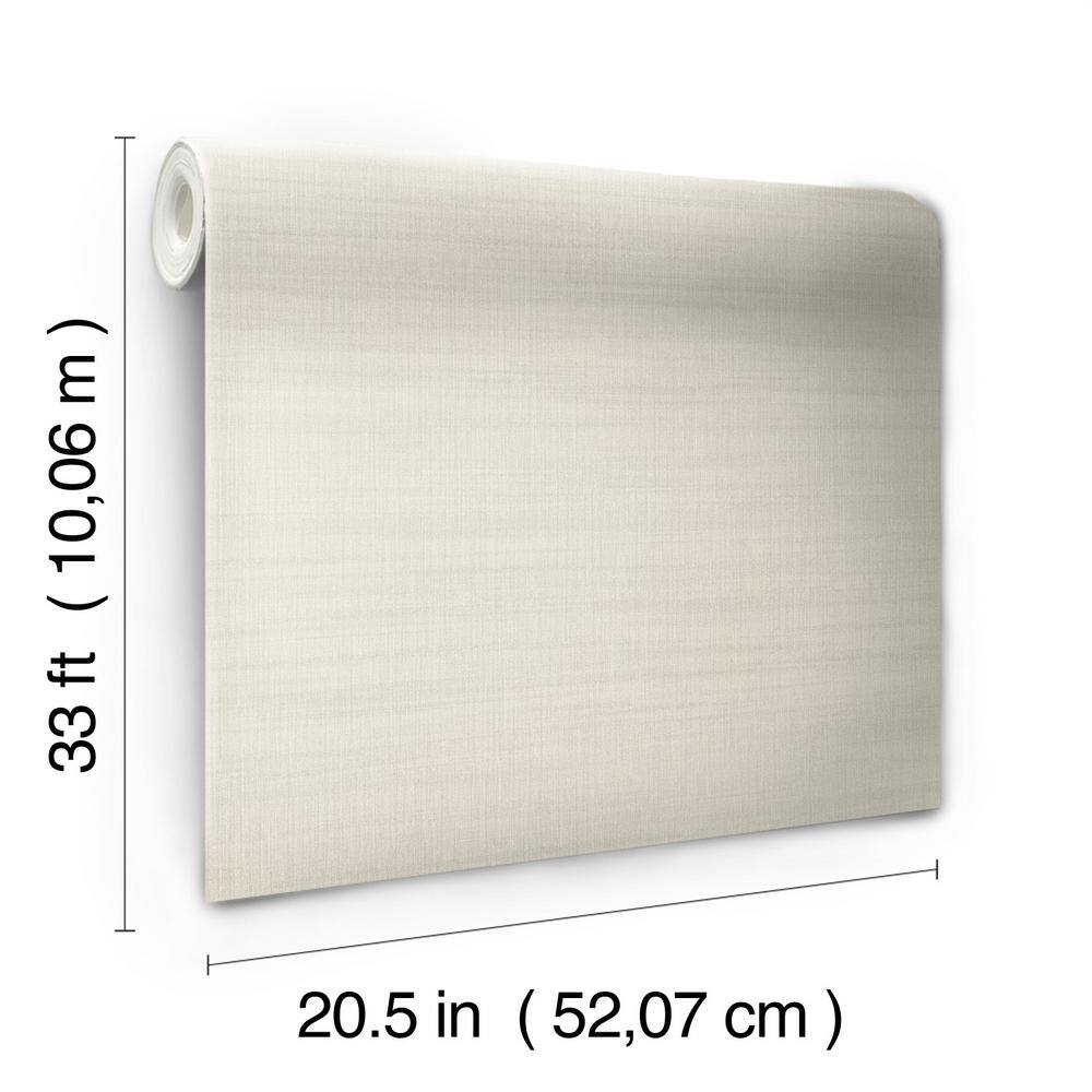 Magnolia Home Easy Install Tan Washed Linen Wallpaper
