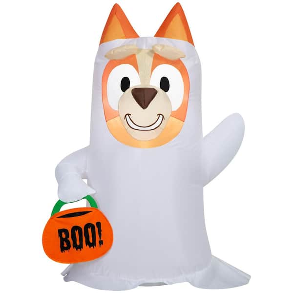 3.5 ft Airblown-Bingo as Ghost Halloween Inflatable