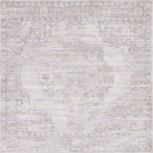 Unique Loom Portland Canby Ivory/Beige 8 ft. x 8 ft. Square Area Rug