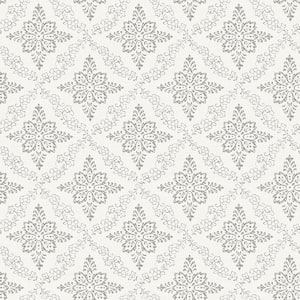 Wynonna Light Grey Geometric Floral Light Grey Paper Strippable Roll (Covers 56.4 sq. ft.)