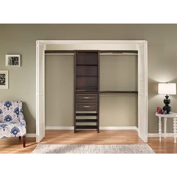 Impressions 25 in. W Chocolate Base Organizer for Wood Closet System