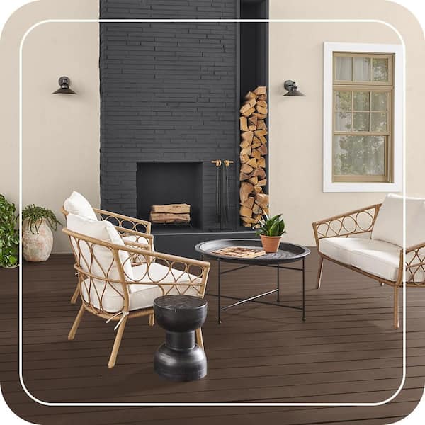 3アイ ブラウン 10W BEHR PREMIUM 1 qt. #N190-7 Moose Trail Solid Color Waterproofing