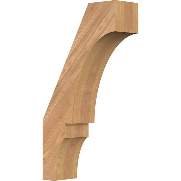 Ekena Millwork 3 1/2"W x 10"D x 18"H Balboa Smooth Knee Brace, Western Red Cedar