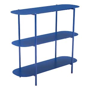 Tre 35.4 in. L Blue 31.5 in. H Oval Metal Console Table