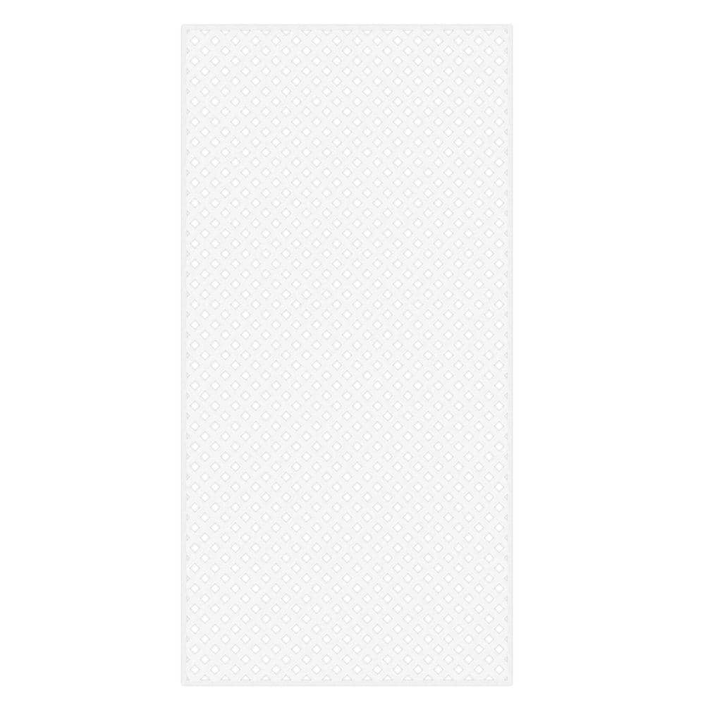 white vinyl privacy diamond latticedecorative screen 0.2 in x 48 in x 8 ft 