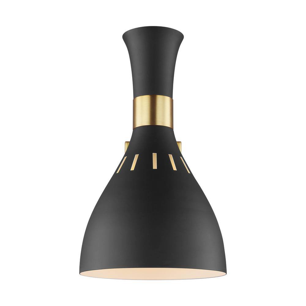 Ellen Degeneres Midnight Black Steel Swing Arm Sconce