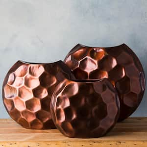 Sait 17 in. Copper Aluminum Decorative Vase