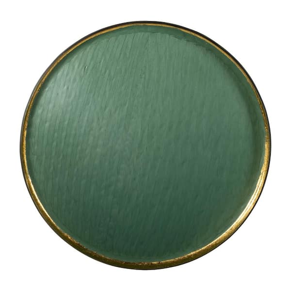 Liv & Skye 2 in. x 29 in. Blue Metal Round Metal Work with Sleek Design