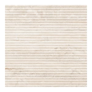 Spanish Marmol Porcelain 6 in. x 6 in. x 9mm Wall Tile Deco Ivory Sample